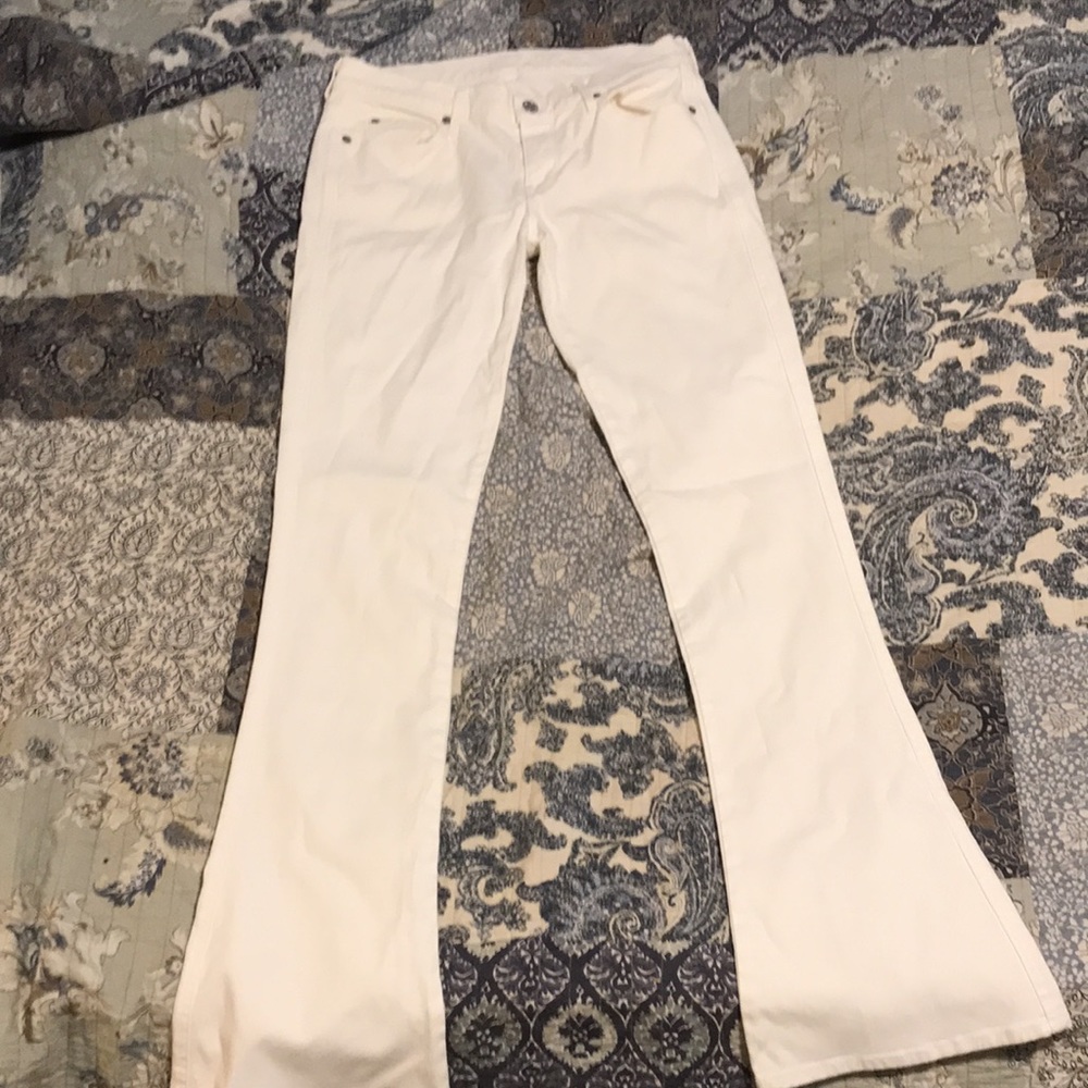 7 For All Mankind white flare jeans sz29 NWOT